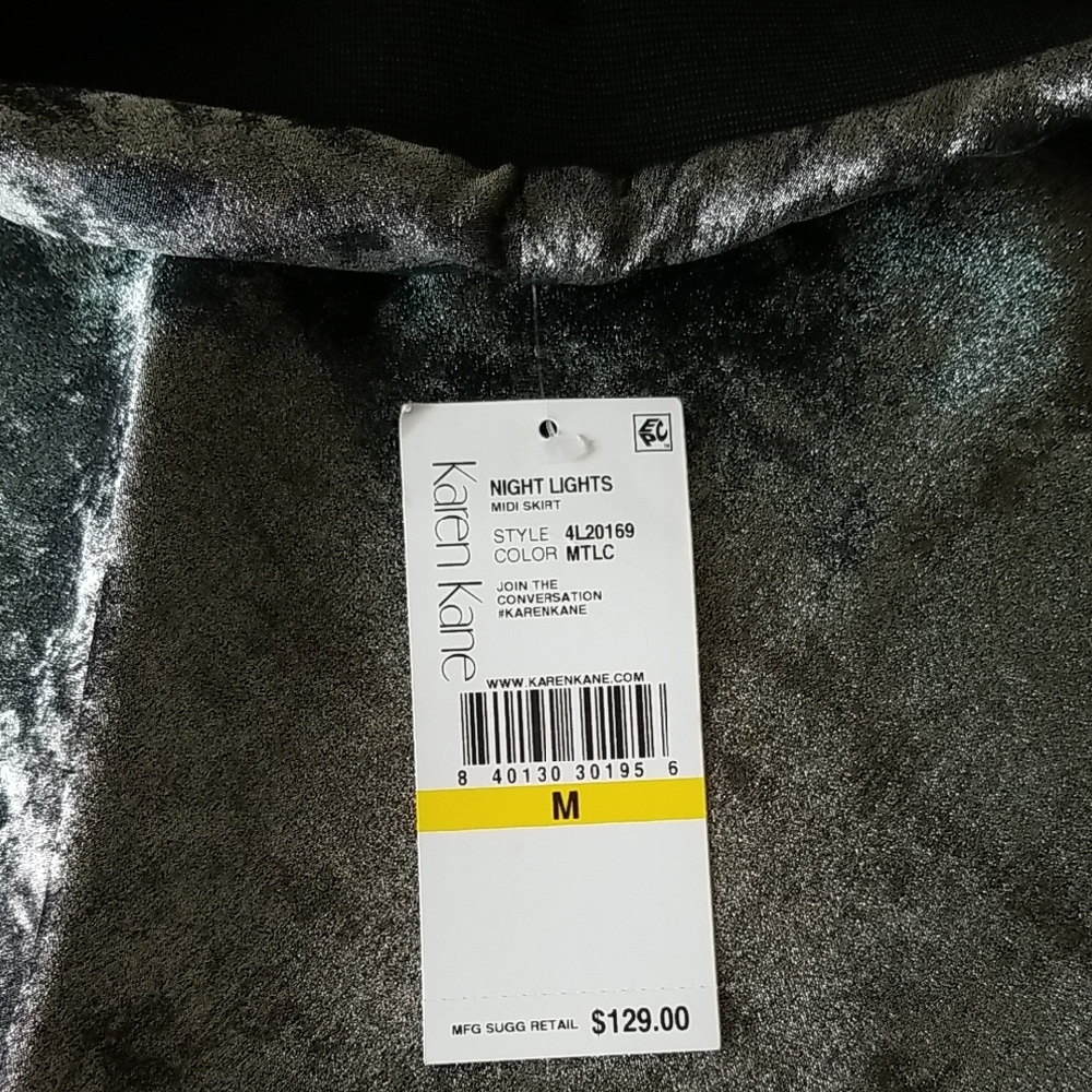 Karen Kane Night Lights Metallic Midi Skirt - Picture 9 of 15